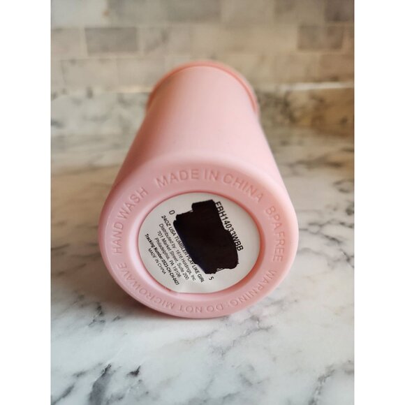 Play Like A Girl Pink Tumbler With Straw 24 Oz BPA-Free By W&5th - Picture 3 of 3